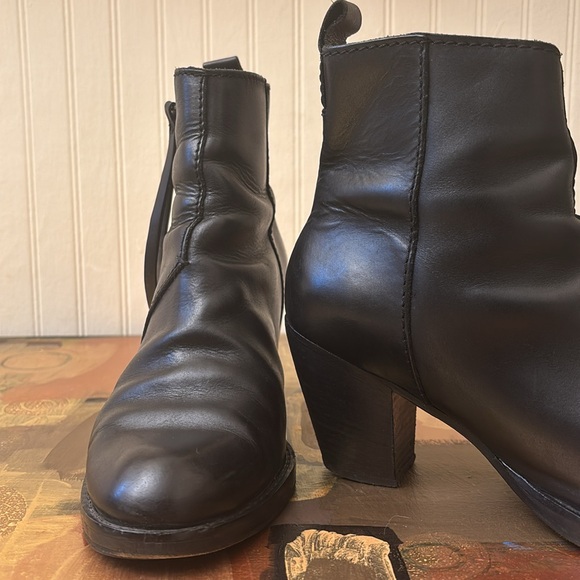 Black Acne ankle boots size 8 - Picture 2 of 5